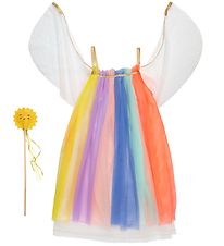 Meri Meri Costumes - Robe en tulle av. Baguette Magique - Rainbo