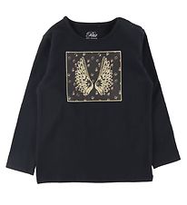 Petit Town Sofie Schnoor Blouse - Elenor - Black w. Wings