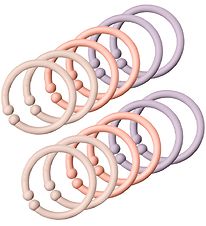 Bibs Links/Loops - 12-pack - Blush/Peach/Dusky Lilac