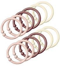 Bibs Ophangringen/Loops - 12-pack - Blush/Woodmarmot/Ivory