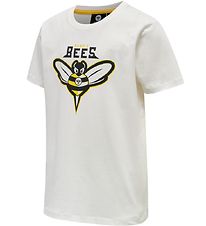 Hummel T-shirt - hmlRimshot - White w. Bee