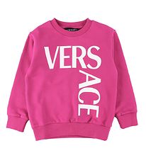 Versace Sweat-shirt - Logo - Fuchsia/Blanc