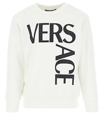 Versace Sweatshirt - Logo - Wei/Schwarz