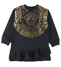 Versace Sweat Dress - Greca/Medusa - Black/Gold