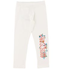 Moschino Leggings - Cloud m. Text/Blommor