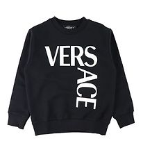 Versace Sweatshirt - Logo - Schwarz/Wei