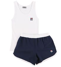 Fila Pyjama Set - White/Navy