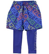 Kenzo Leggings/Shorts - Exclusive Edition - Vivid Blue w. Logo