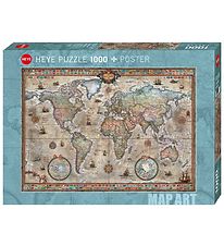 Heye Puzzle - Retro World Map - 1000 pcs