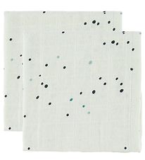 Done By Deer Muslin Cloth - 70x70 - 2-Pack - Blue Dreamy Dots