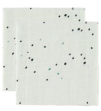 Done by Deer Hydrofiele Doek - 70x70 - 2-pack - Blue Dreamy Dots