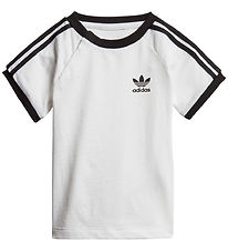 adidas Originals T-paita - 3 raitaa - Valkoinen M. Logo