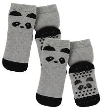 Liewood Socks - Non-Slip - 2-pack - Nellie - Panda Grey Melange