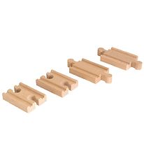 BRIO Wereld rechte rails - 4 Onderdelen - Mini - Hout 33393