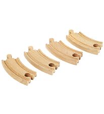 BRIO World Short Curved Tracks - 4 pcs - Wood 33337