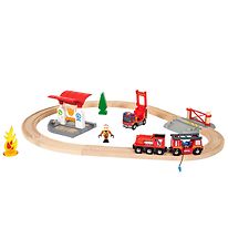 BRIO World Rail de Train - 18 Parties - Pompier 33815