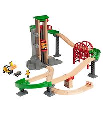 BRIO World Railway w. Warehouse building - 32 Parts - Løft & Læs