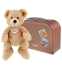 Steiff Soft Toy in Suitcase - Fynn - 28 cm - Beige