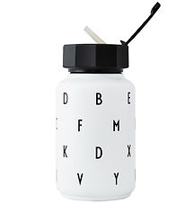 Design Letters Thermo Bottle w. Straw - 330 ml - White
