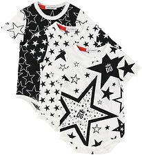 Dolce & Gabbana Bodysuits s/s - 3-pack - White/Black w. Stars