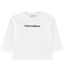 Dolce & Gabbana Long Sleeve Top - White w. Logo