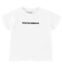 Dolce & Gabbana T-Shirt - Blanc av. Logo
