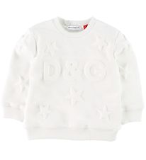 Dolce & Gabbana Sweatshirt - Vit m. Stjrnor