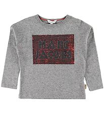 Little Marc Jacobs Long Sleeve Top - Grey Melange w. Sequins