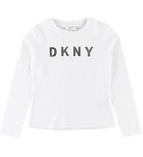DKNY Blouse - Blanc av. Logo