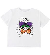 Stella McCartney Kids Stuttermabolur - Hvítur M. Fiskur/blettir
