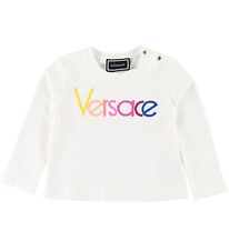Versace Blouse - Blanc av. Logo