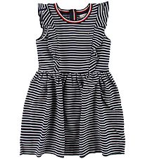 Tommy Hilfiger Dress - Navy/White Striped w. Ruffles