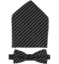 Grunt Bow Tie w. Handkerchief - Black/White