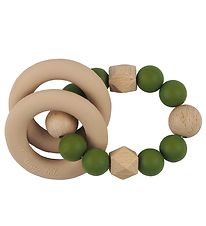 Tiny Tot Rattle Teether - Army Green