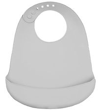 Tiny Tot Bib - Silicone - Dusty Greyblue