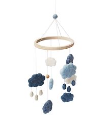 Sebra Baby Mobile - Felted - Denim Blue