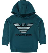 Emporio Armani Kapuzenpullover - Grün m. Logo