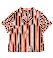 Tommy Hilfiger Skjorta - Resort Stripe - Orange m. Rnder