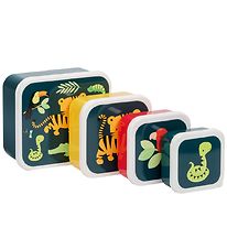 A Little Lovely Company Lunchbox Set - 4 Parts - Jungle Tiger