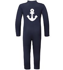 Petit Crabe Coverall Swimsuit - Lou - UV50+ - Navy w. Anchor