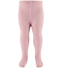 Melton Tights - Rib - Dusty Pink