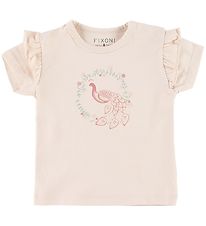 Fixoni T-Shirt - Puder m. Pfau