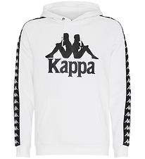 Kappa Sweat  Capuche - Banda Bzaba - Blanc av. Logo