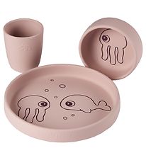 Done by Deer Dinner Set - Silicone - 3 Parts - Sea Friends - Pow