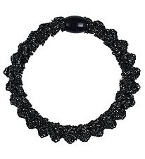 Kknekki Hair Tie - Dark Grey Glitter w. Lace