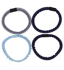 Kknekki Hair Ties - 4-pack - Blue/Light Grey