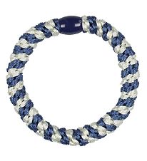 Kknekki Hair Tie - Dusty Blue/White