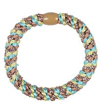 Kknekki Hair Tie - Yellow/Turquoise Glitter