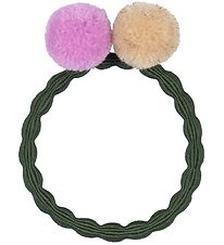 Kknekki Hair Tie - Armygreen w. Pom-Pom