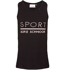 Sport Ville Sofie Schnoor Top - Pi - Noir/Rose av. Logo